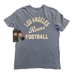 '47 Los Angeles Rams Football T-Shirt NFL Team Apparel Cadet Blue S